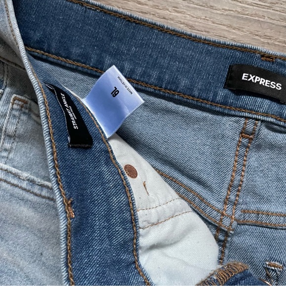 *EXPRESS High Rise Straight Ankle Button Jeans Sz 6L - Picture 6 of 8